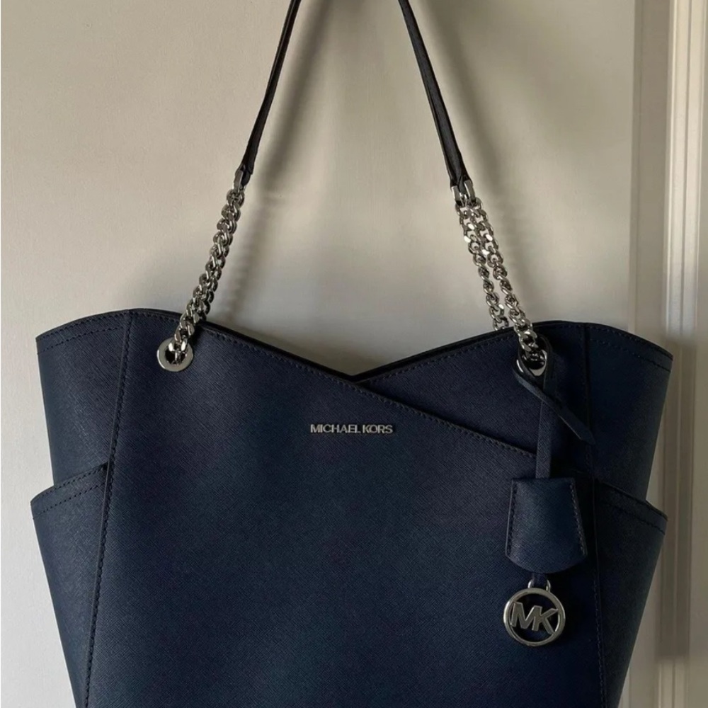 Michael Kors Navy Blue Tote Bag